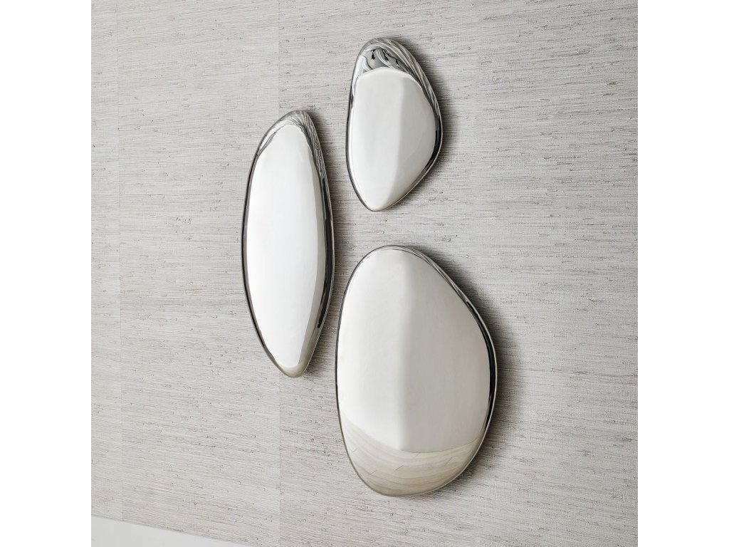Jelly Bean Wall Sculpture - 26X16 Silver - image 4