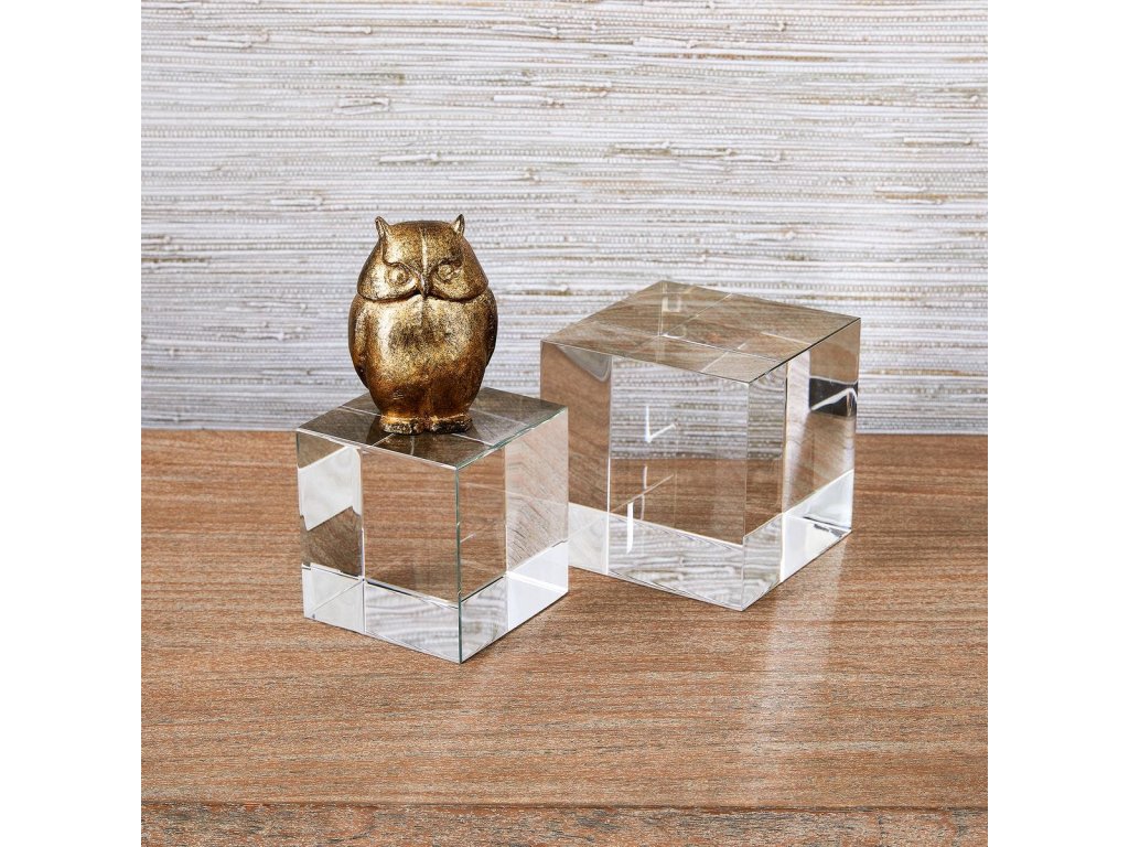 Cube Risers/Sculptures, S/2 - Crystal - image 1