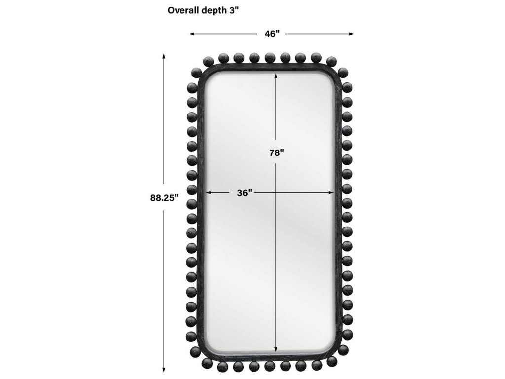 Brianza Mirror - 46X88 Ebony - image 3