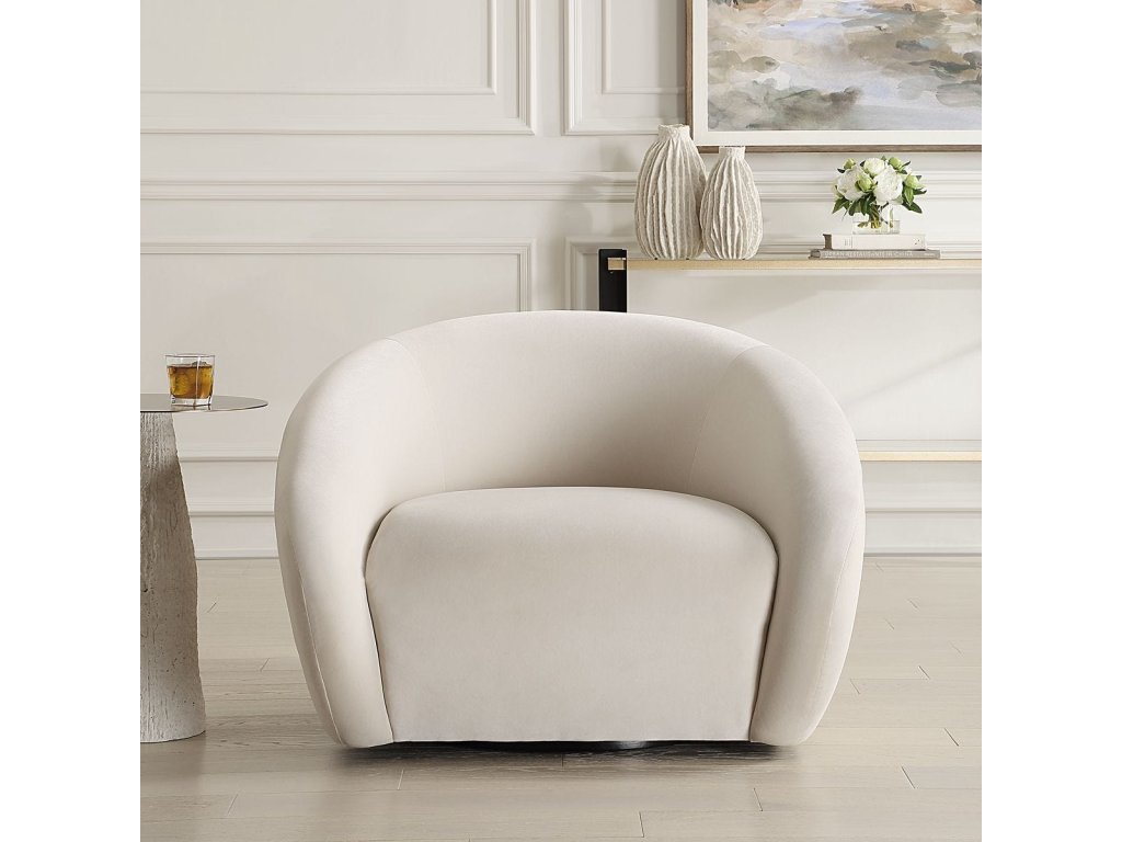 Desoto Swivel Chair, Cream - image 1