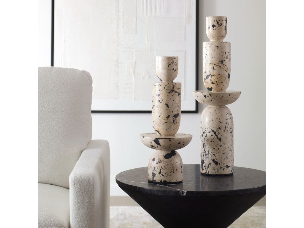 Nouveau Tower Outdoor Sculptures, S/2 - image 1