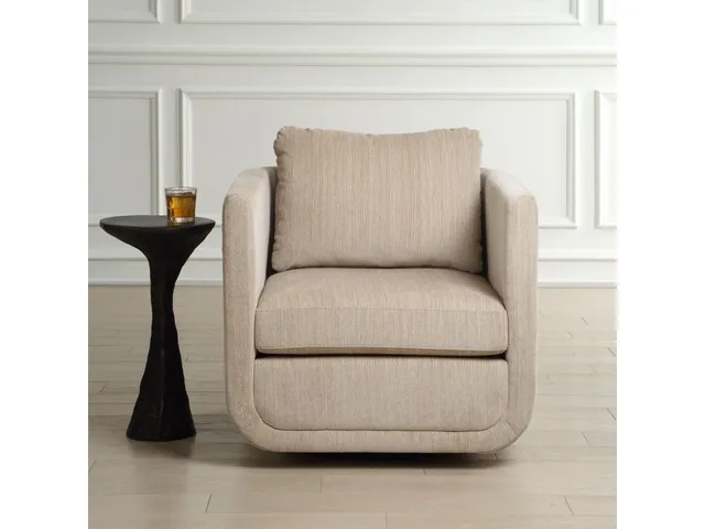 Abound Swivel Chair, Porcelain