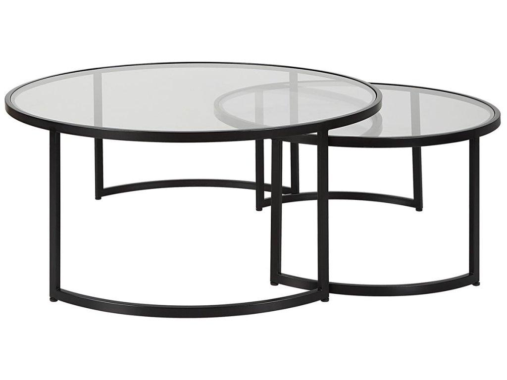 Rhea Nesting Coffee Tables, Black, S/2 - image 4