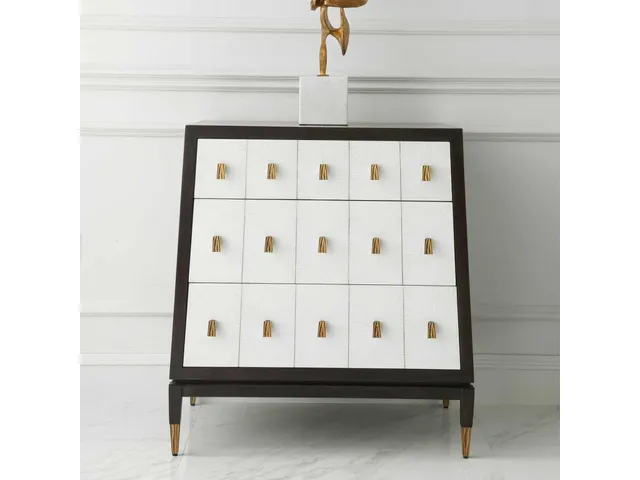 Pyramid Chest - Walnut/White