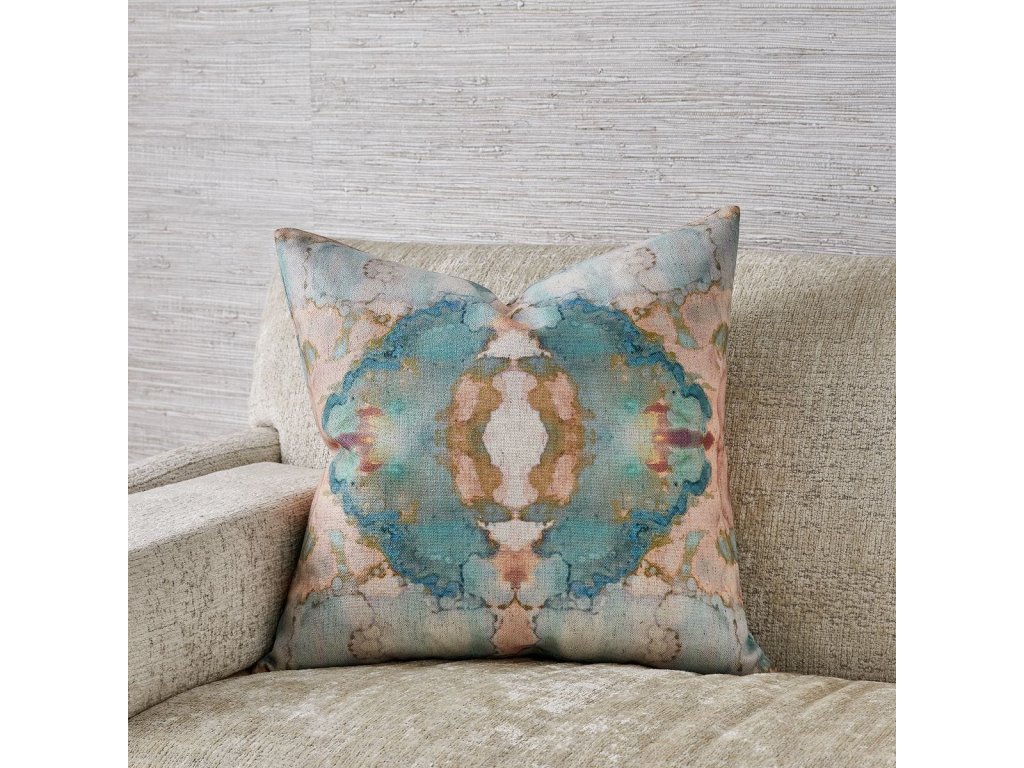 Spectrum Pillow - Blush/Aqua - image 1