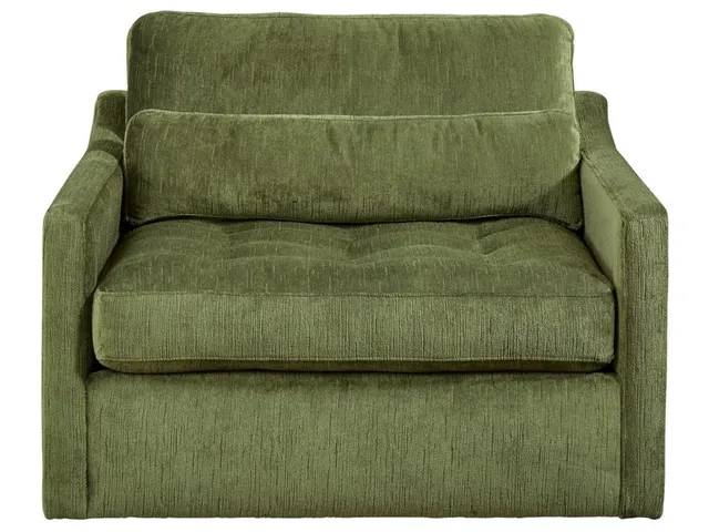 Slope Tufted Swivel Chair-And-A-Half - Antique Loden