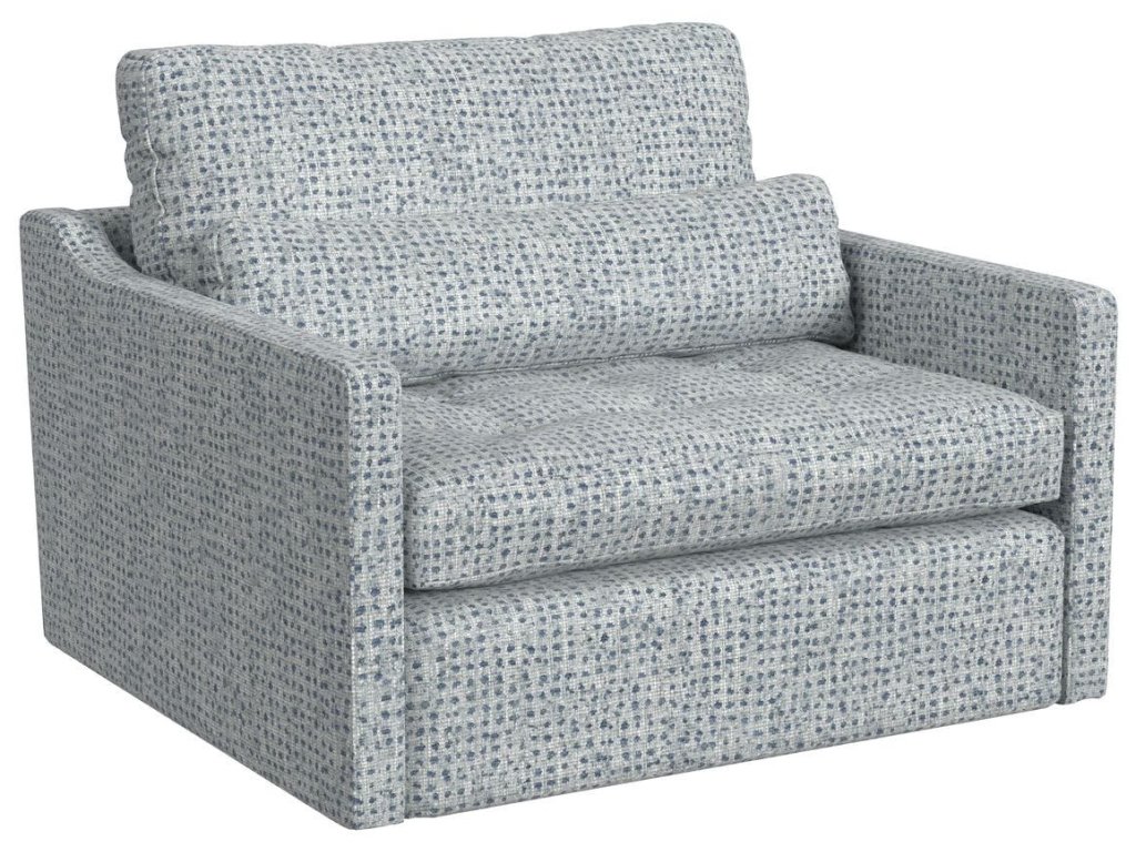 Slope Tufted Swivel Chair-And-A-Half - Dashing Blue - image 1