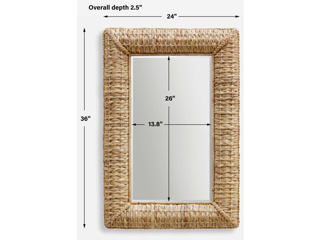 Twisted Seagrass Rectangle Mirror - image 4