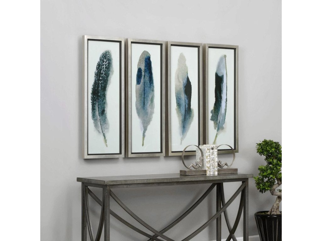 Feathered Beauty Framed Prints, S/4 - image 1