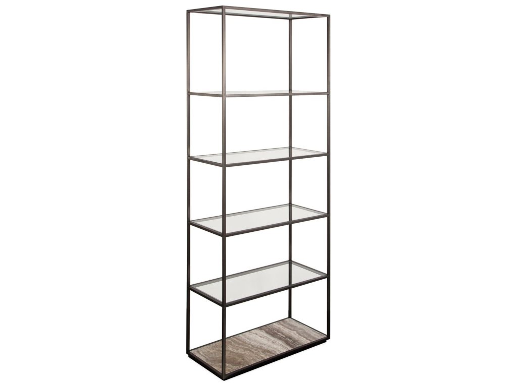 Floating Plane Etagere - Travertine/Bronze - image 2