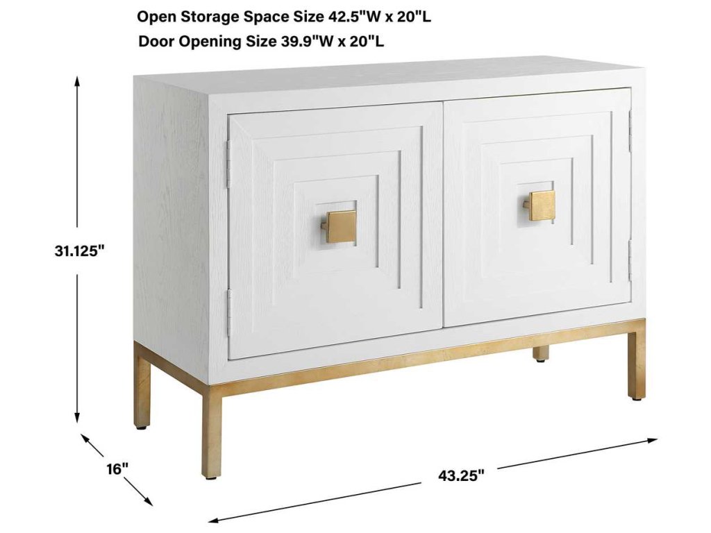Aiken 2 Door Cabinet, White - image 8