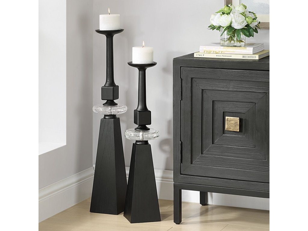 Ebon Glow, Candleholders, S/2 - image 2
