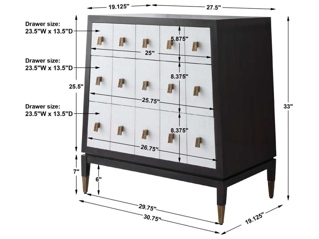 Pyramid Chest - Walnut/White - image 7