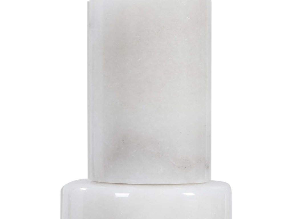 Telescope Buffet Lamp - White Marble/Brass - image 4