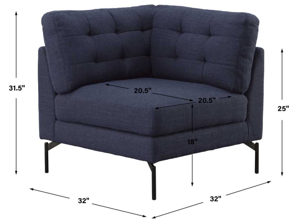 Ventura Sofa, Corner - Blue - image 6