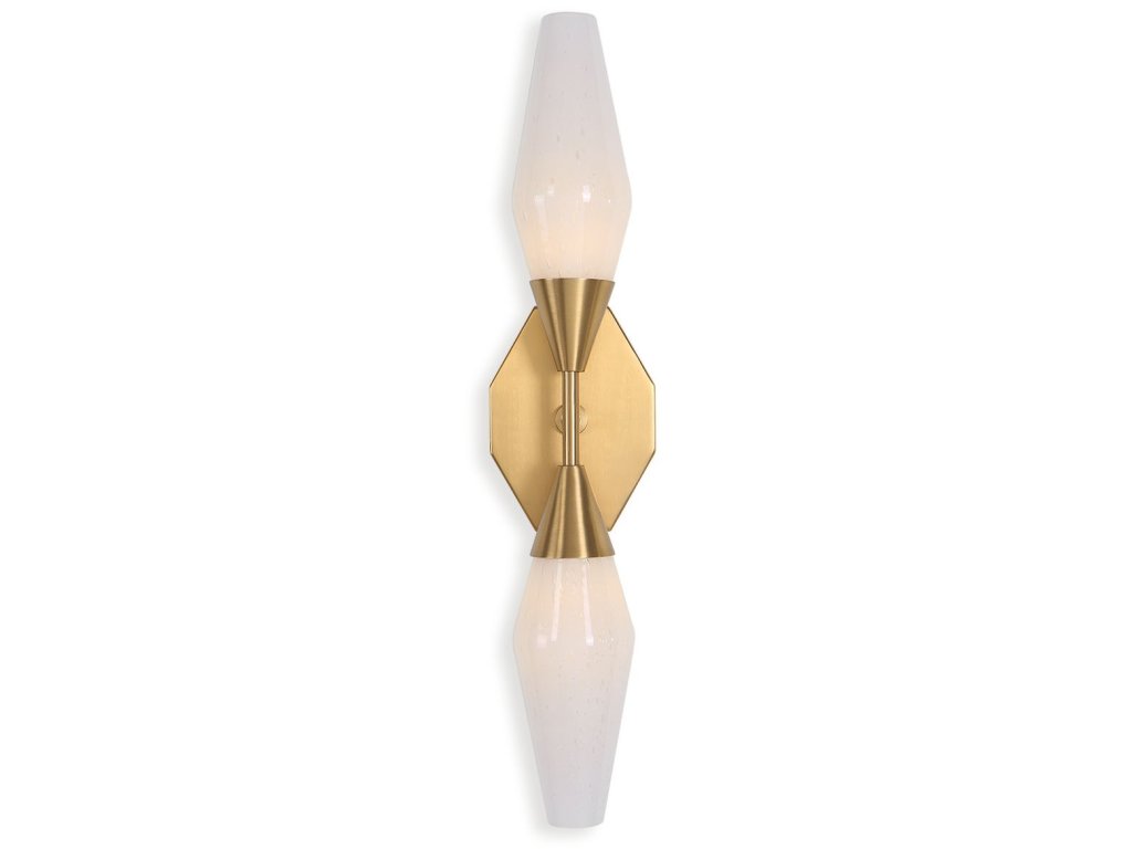 Agapanthus, 2 Lt Sconce - Brass - main image