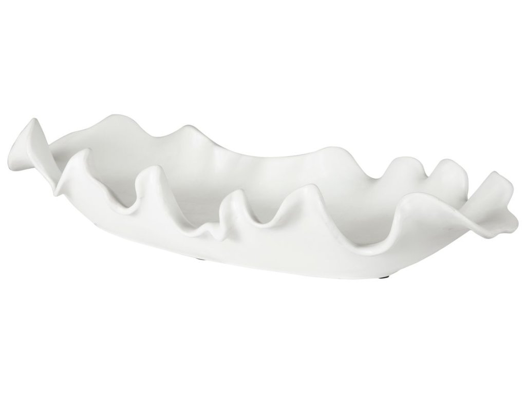 Ruffled Feathers Outdoor Bowl, White - image 3