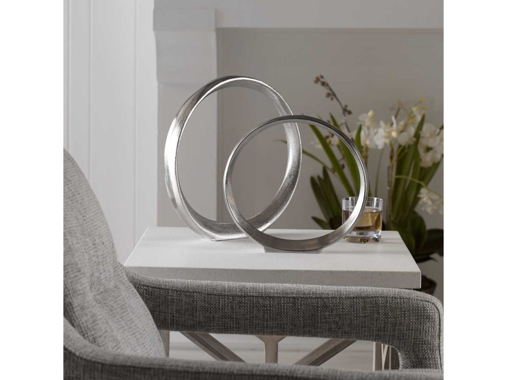 Orbits Ring Sculptures, Nickel, S/2 - image 1