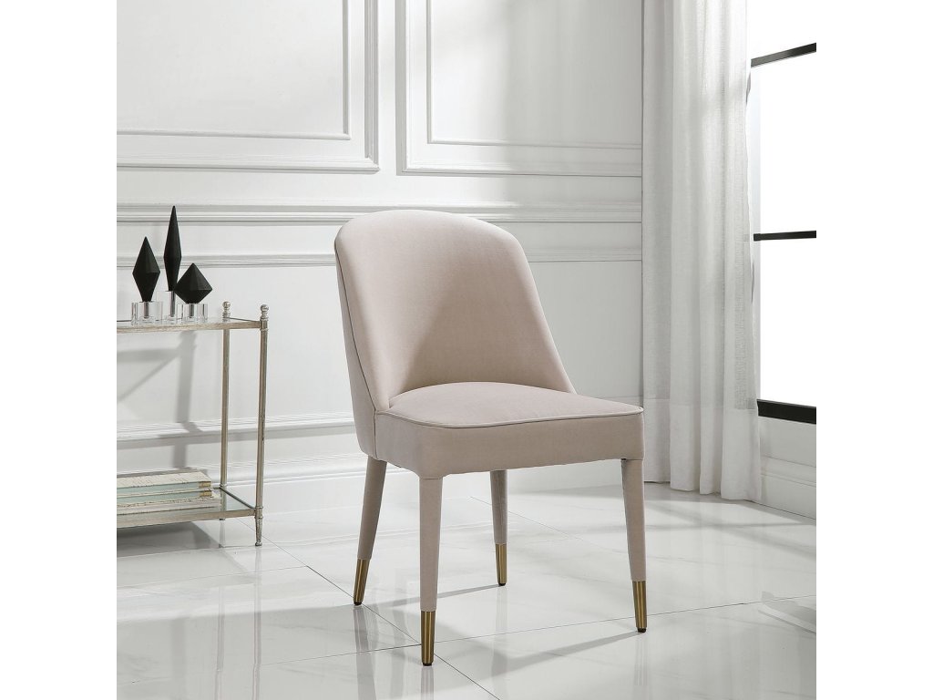 Brie Armless Chair, Champagne, 2 Per Box, Priced Each - image 2