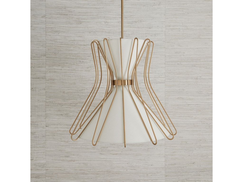 Boomerang, 4 Lt Pendant - Brass Medium - image 9