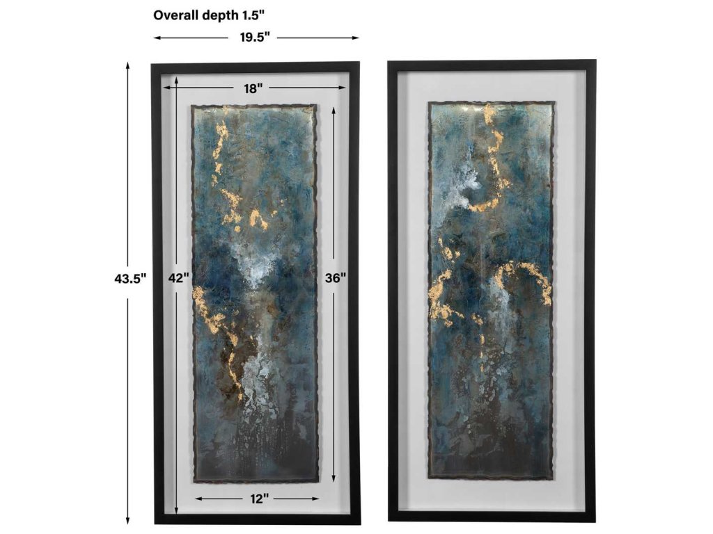 Glimmering Agate Framed Prints, S/2 - image 5