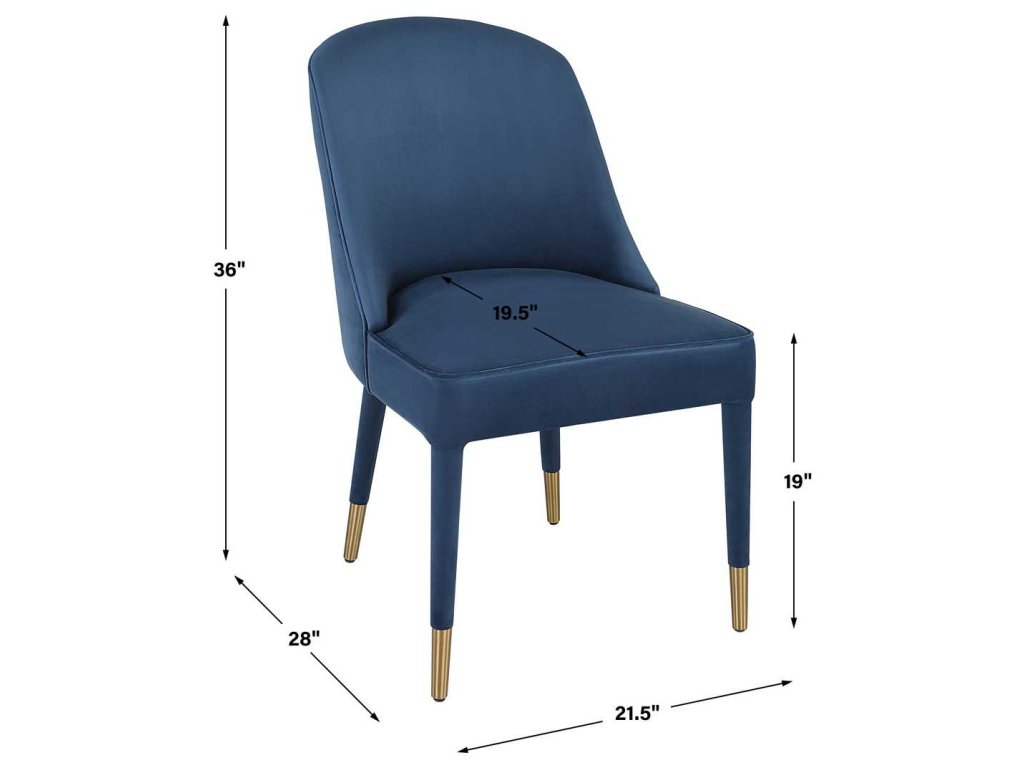 Brie Armless Chair, Sapphire, 2 Per Box, Priced Each - image 6