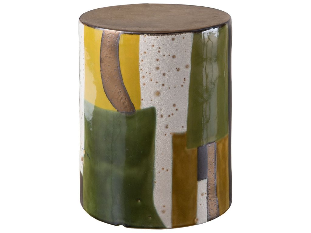 Graph Garden Stool - Green - main image