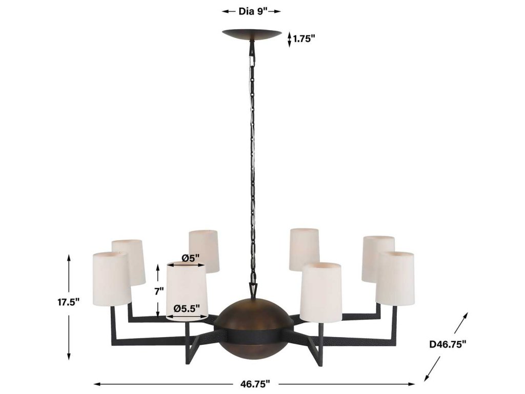 Open Arms, 8 Lt Chandelier - image 7