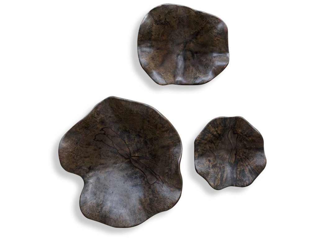 Teo Wood Wall Decor, Mocha, S/3 - main image