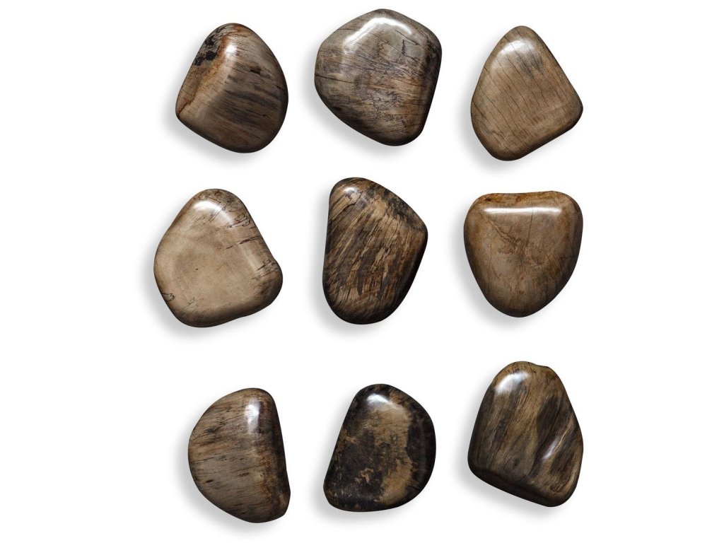 Pebbles Wood Wall Decor, Walnut, S/9 - main image