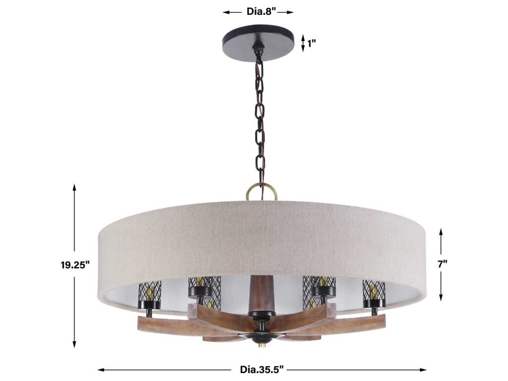 Woodall, 6 Lt Chandelier - image 8