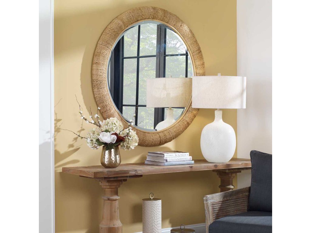 Mariner Round Mirror, Natural - image 3