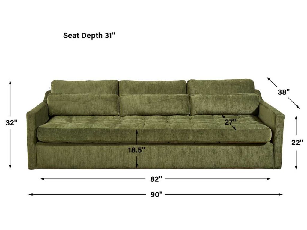 Slope 90 Inch Sofa - Antique Loden - image 9
