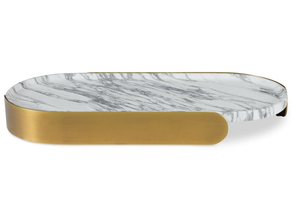 Lozenge Tray - Arabescato Marble - main image