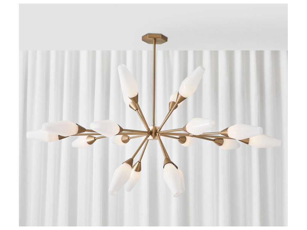 Agapanthus, 18 Lt Pendant - Brass - image 1
