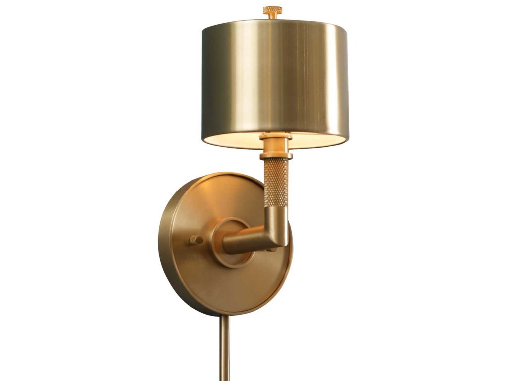 Knurl, 1 Lt Sconce - Brass - image 2
