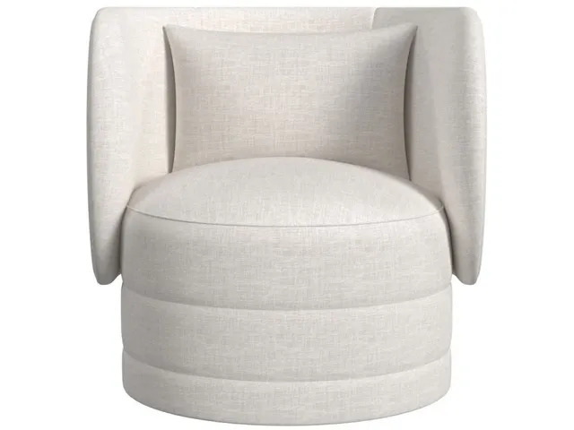 Sanctuary Swivel Chair - Lovely Linen Cream