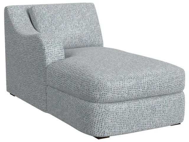 Big Wave Chaise, Left Arm Facing - Dashing Blue