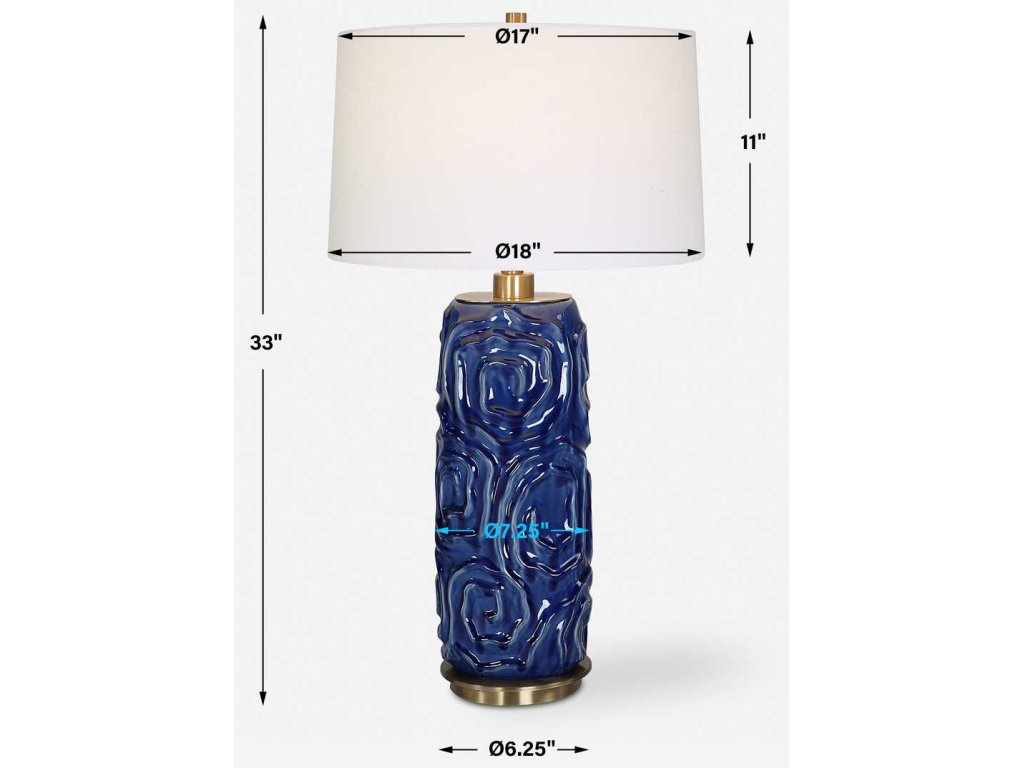 Zade Table Lamp, Blue - image 7