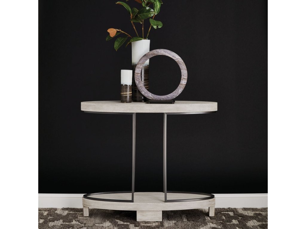 Ovoid Console Table - Scrubbed Elm - image 1