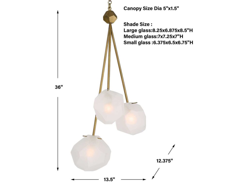 Geodesic, 3 Lt Pendant - image 8