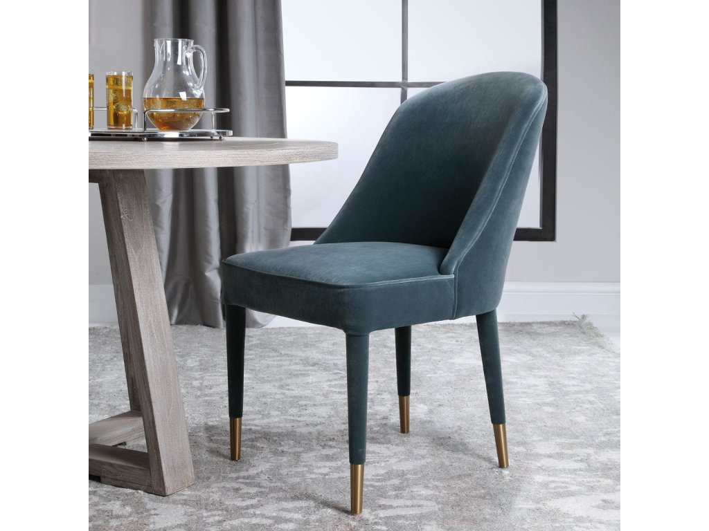Brie Armless Chair, Blue, 2 Per Box, Priced Each - image 1