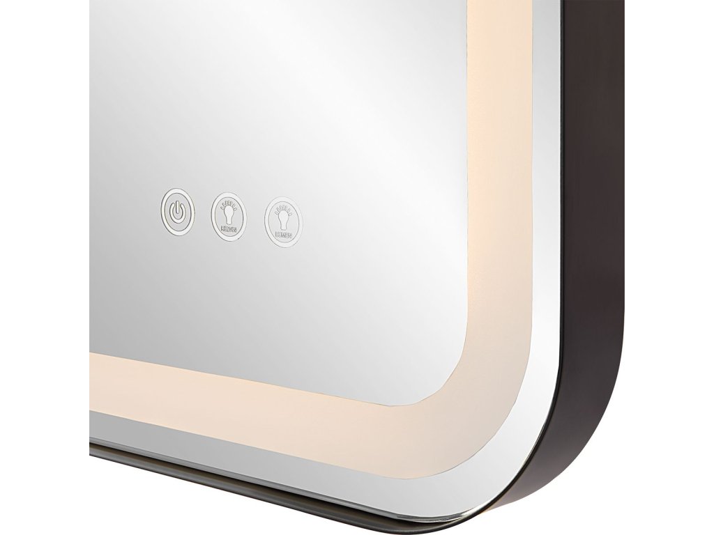 Crofton Lighted Large Mirror, Black - image 5