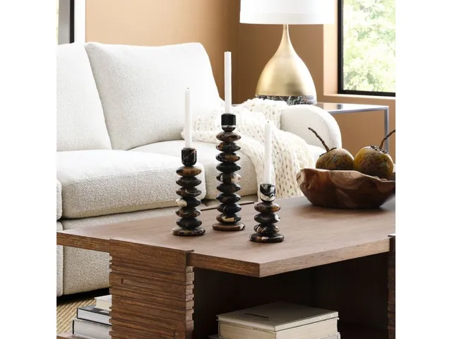 Washed Stones Candleholders, S/3 - Alternative View
