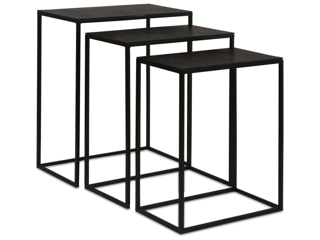 Coreene Nesting Tables, Black, S/3 - main image