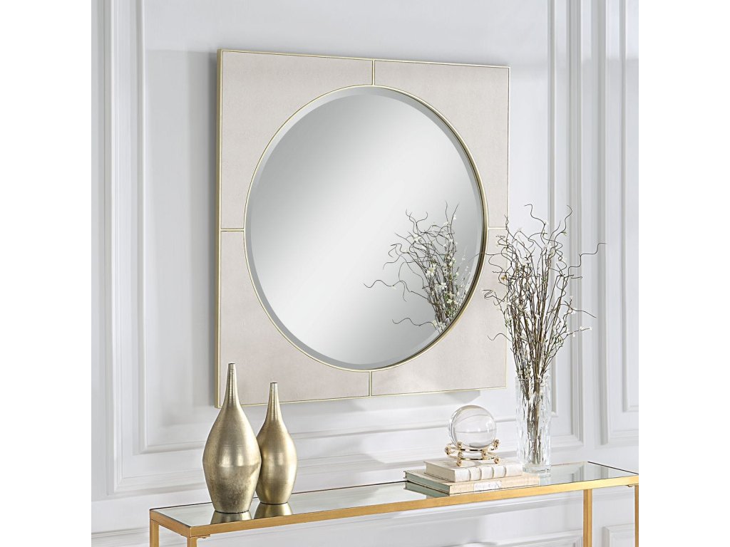 Cyprus Square Mirror, White - image 4