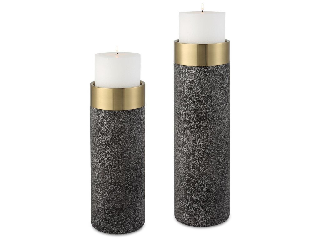 Wessex Candleholders, Gray, S/2 - main image
