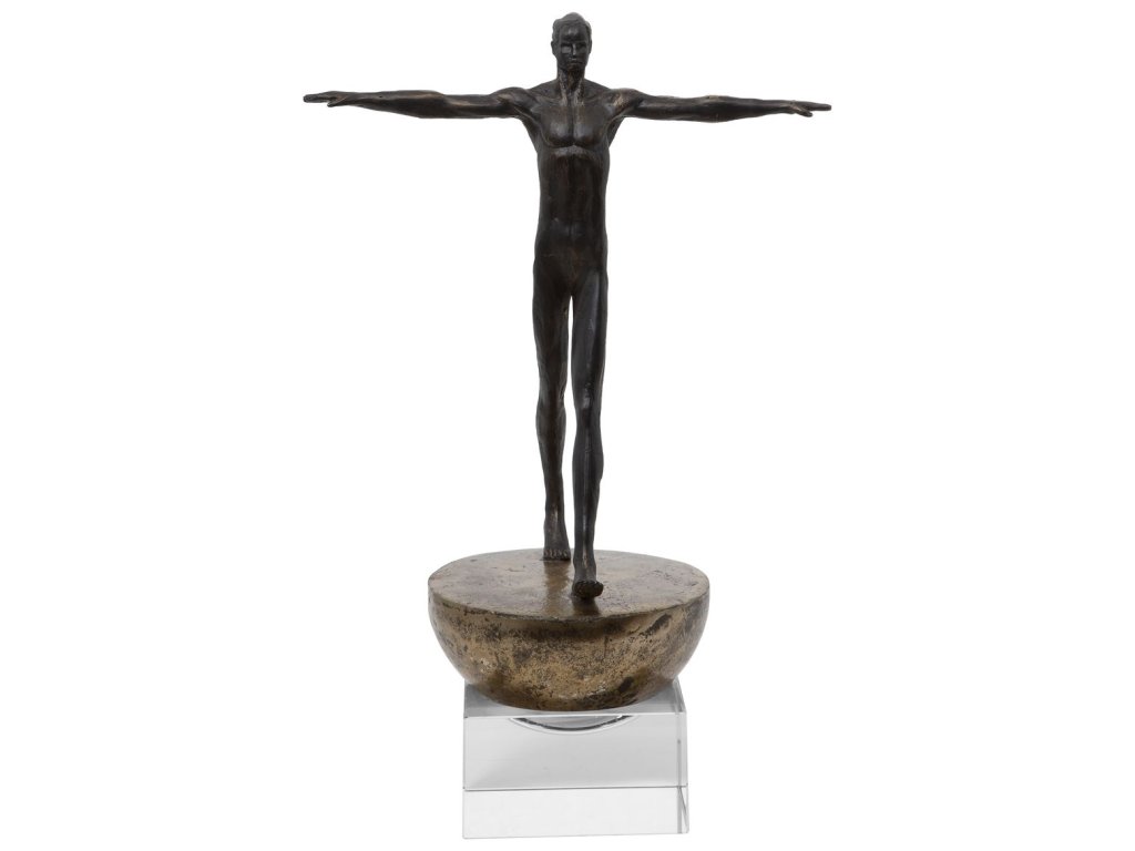 Man Finding Balance Sculpture - image 2
