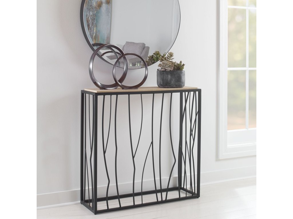 Reed Console Table, 2 Cartons - image 1