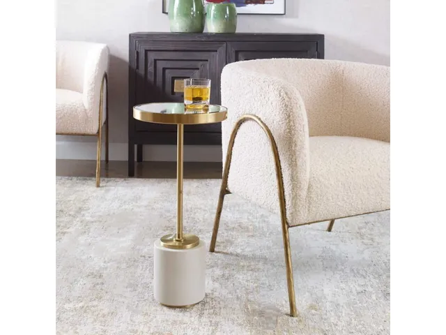 Laurier Drink Table, White